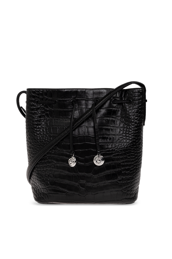 Leather bag ‘Charm Bucket Small Black Croc’ od Liffner