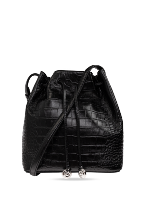 Leather bag ‘Charm Bucket Small Black Croc’