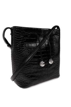 Liffner Bolso de cuero ‘Charm Bucket Small Black Croc’