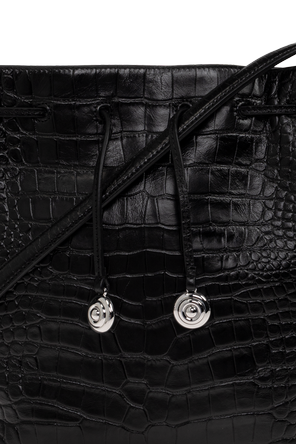 Liffner Bolso de cuero ‘Charm Bucket Small Black Croc’