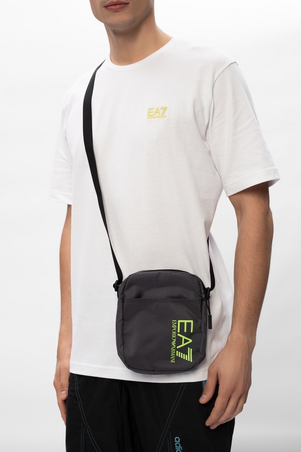 Giorgio Armani embroidered-logo crewneck T-shirt Branded shoulder bag