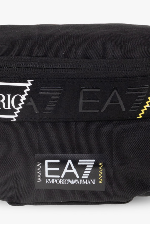 EA7 Emporio silk-blend armani Giorgio silk-blend armani logo patch wash bag