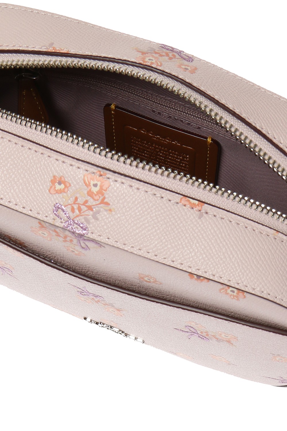 Coach Pink Floral Bow Print Camera Bag