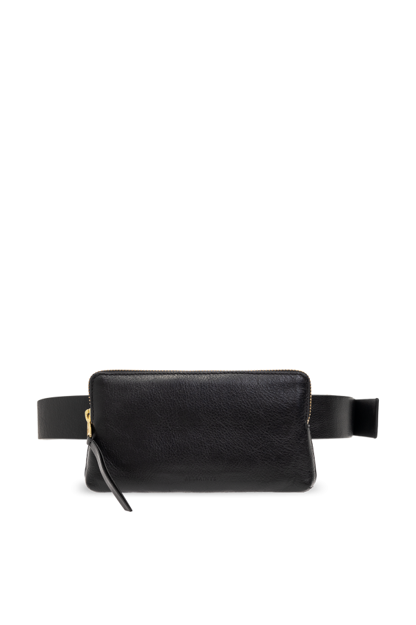 AllSaints Black Pebbled Leather Remington Tote Bag