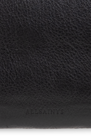AllSaints Black Pebbled Leather Remington Tote Bag