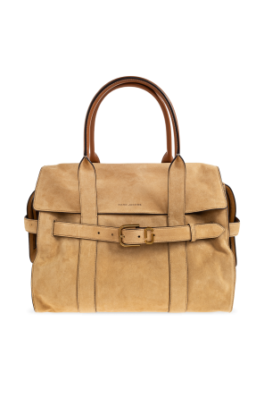 Zamszowa torba z logo od Marc Jacobs