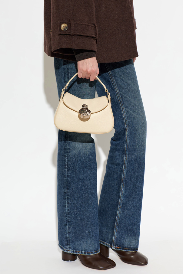 Marc Jacobs Mala de mão em pele ‘Signet Turnlock Mini’