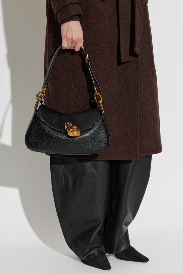 Marc Jacobs Saco de ombro em pele ‘Signet Turnlock’
