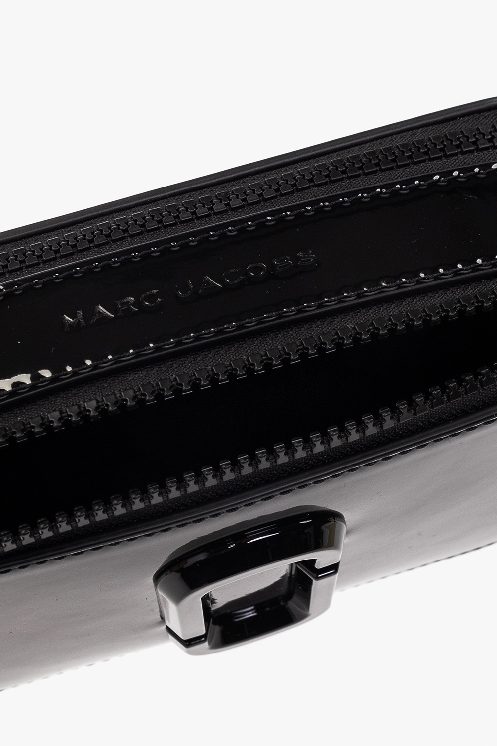 Marc Jacobs The Patent Leather Snapshot Bag in Black