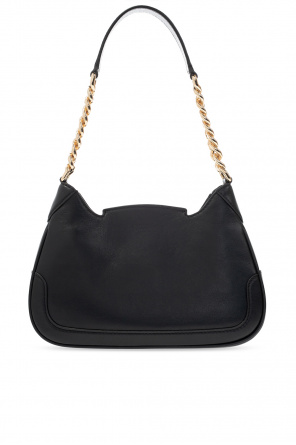 grained-leather messenger bag ‘Hally’ shoulder bag