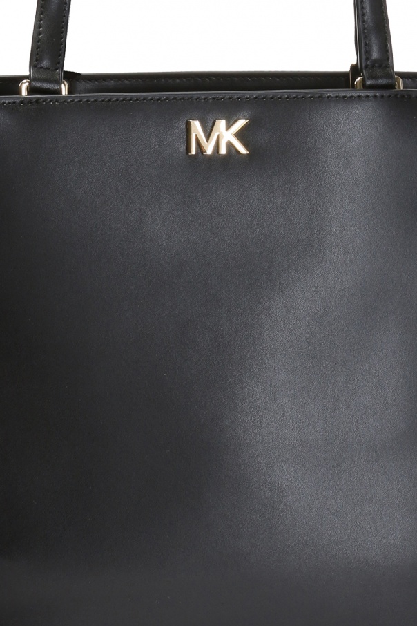 Buy the Michael Kors Mott Black Leather Satchel Purse