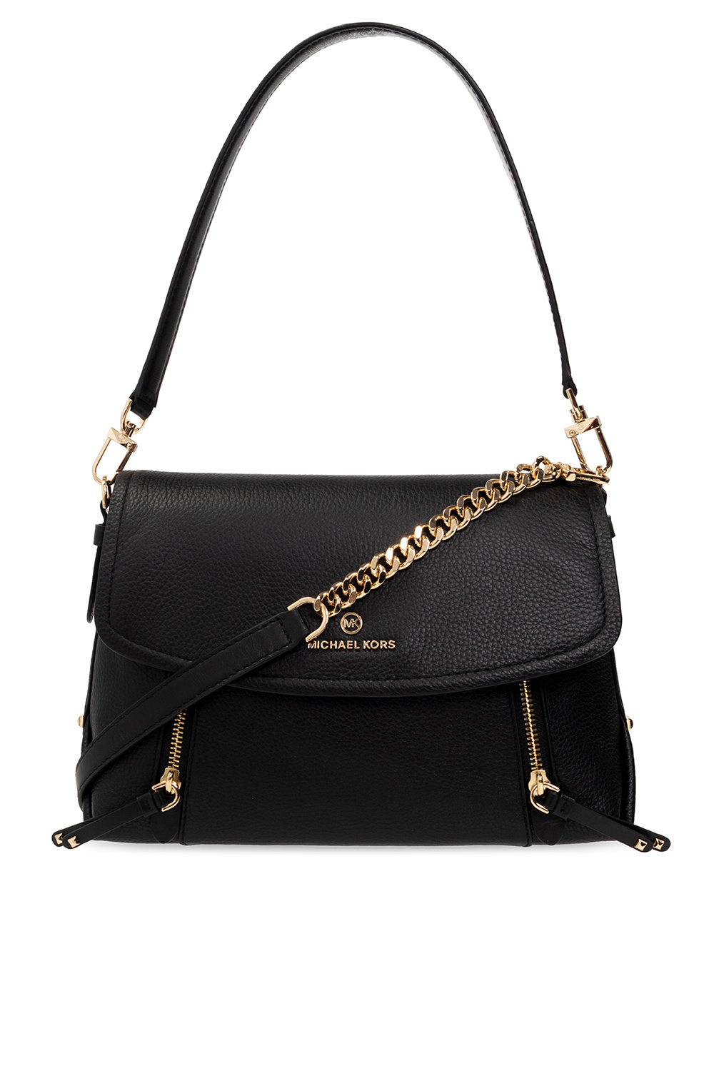 Michael Kors Handbag Brooklyn Medium Convertible Flap Black (001)