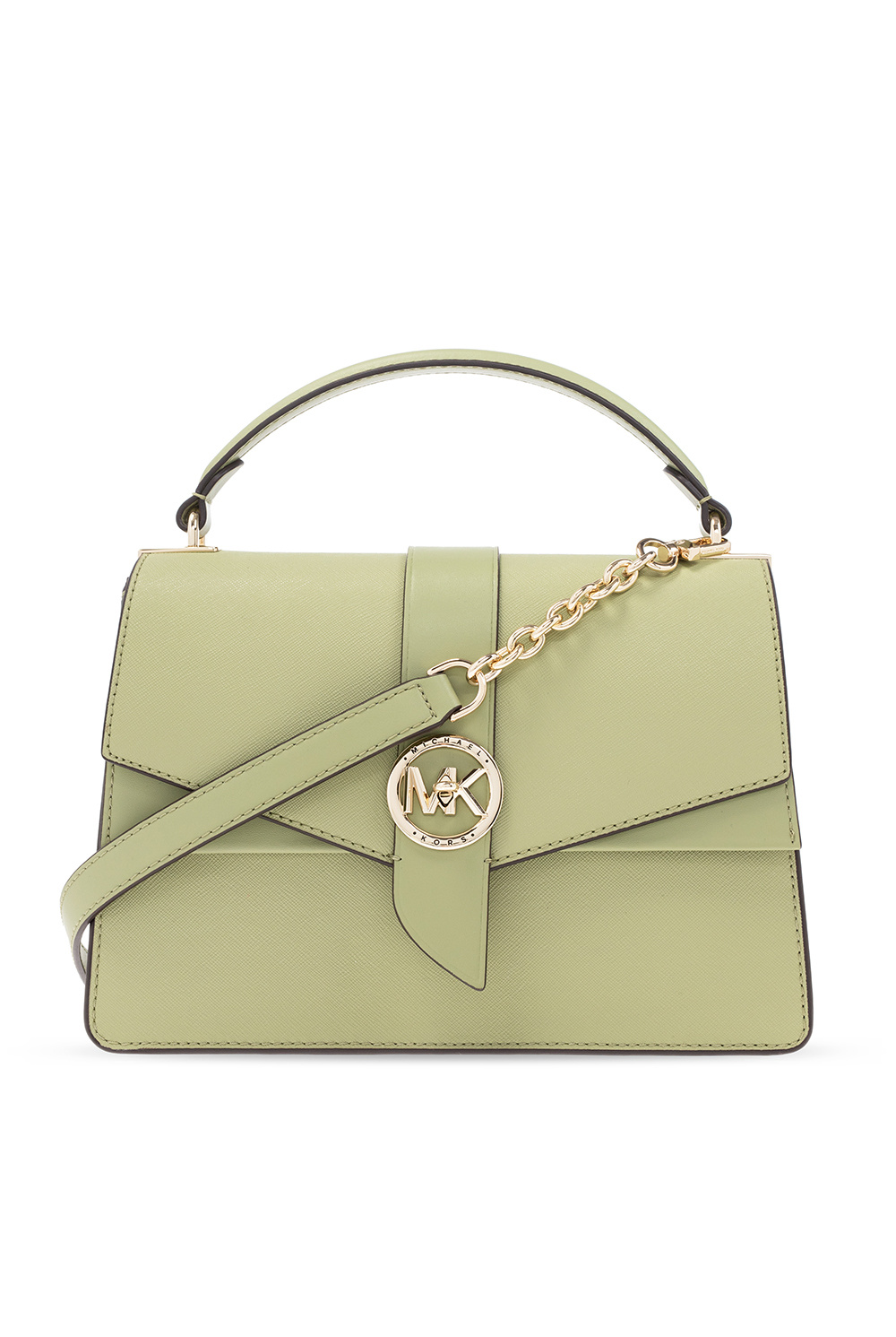Michael Kors Olive Green Ladies Hendrix Medium Leather Envelope Bag