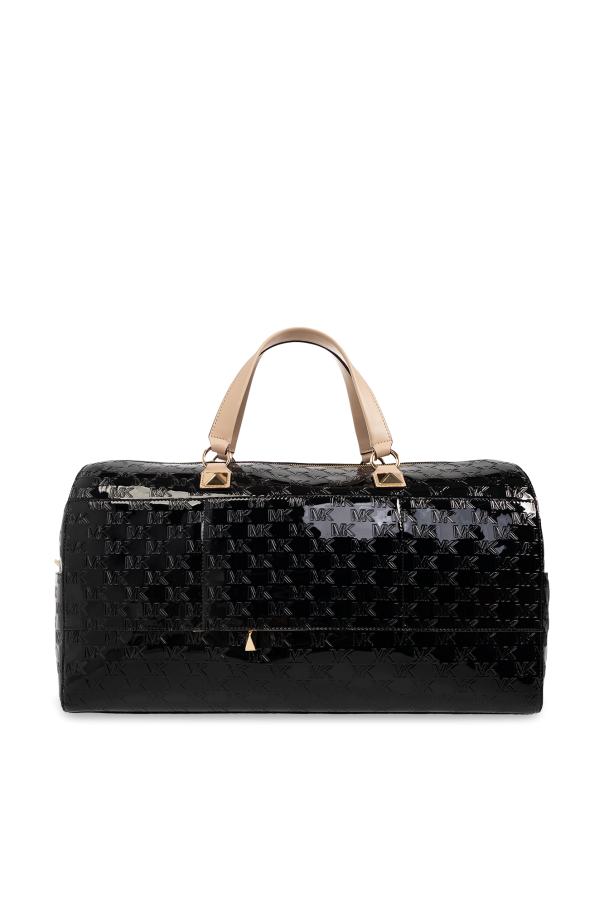 MICHAEL Michael Kors Grayson - Leather Handbag With Logo in Black