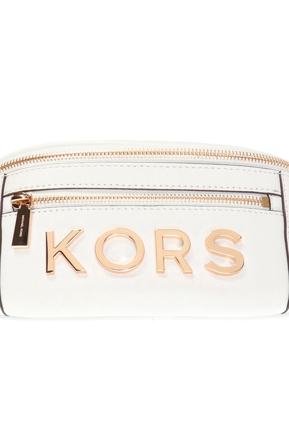 Michael Kors  Rose Vegan Faux Leather Embossed Belt Bag Waist Pack Pearl  Grey  Fashion Marketplace