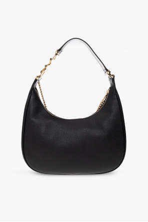 monogram-pattern leather bag Grün ‘Piper Large’ shoulder bag