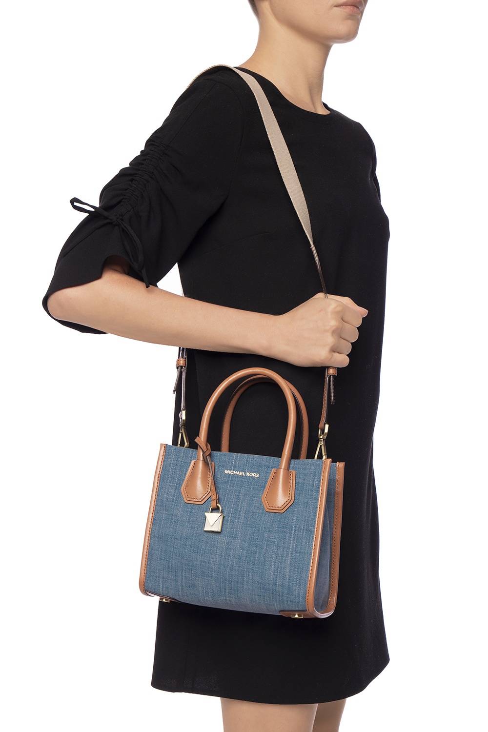 Michael Michael Kors 'Mercer' denim shoulder bag | Women's Bags | Vitkac