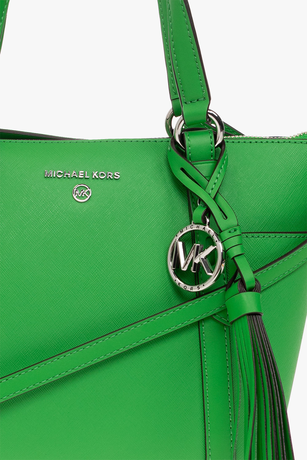 Michael Kors Outlet: Michael bag in grained leather - Green