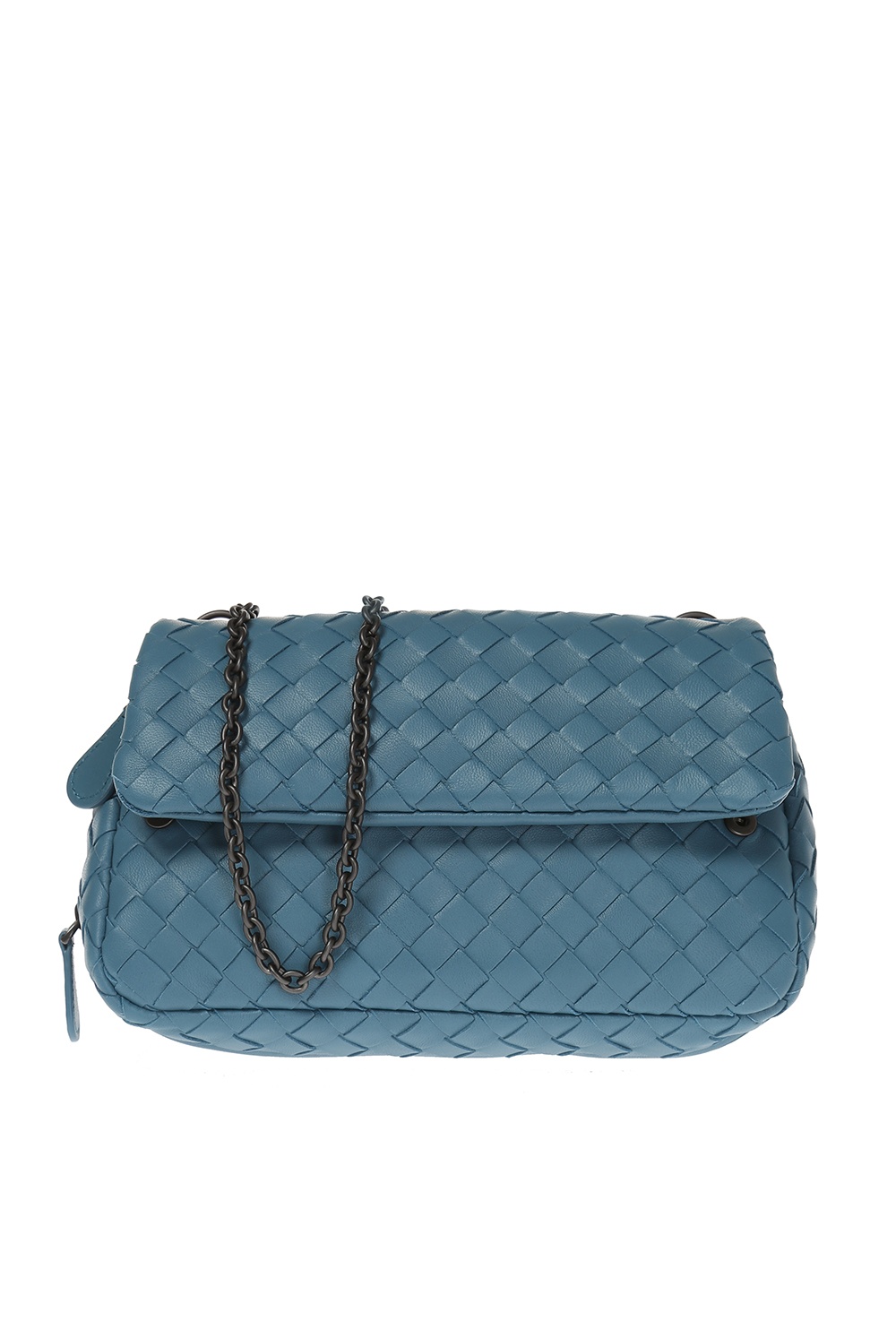 Bottega Veneta Blue Intrecciato Nappa Leather Crossbody Bag Bottega Veneta