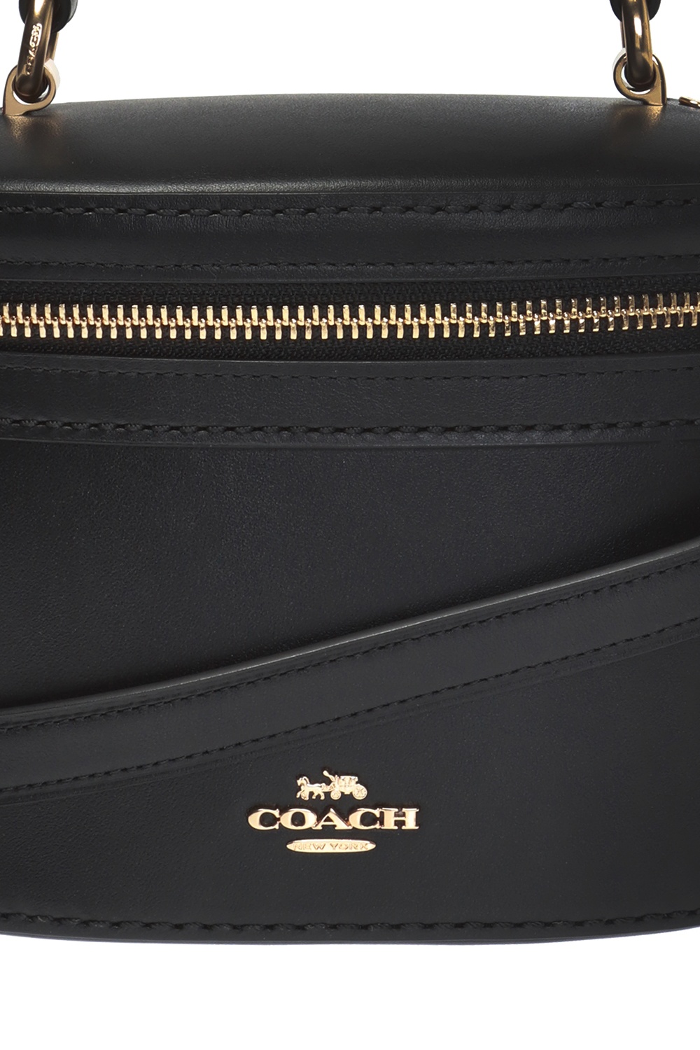 COACH Trail Bag in Black Smooth Leather