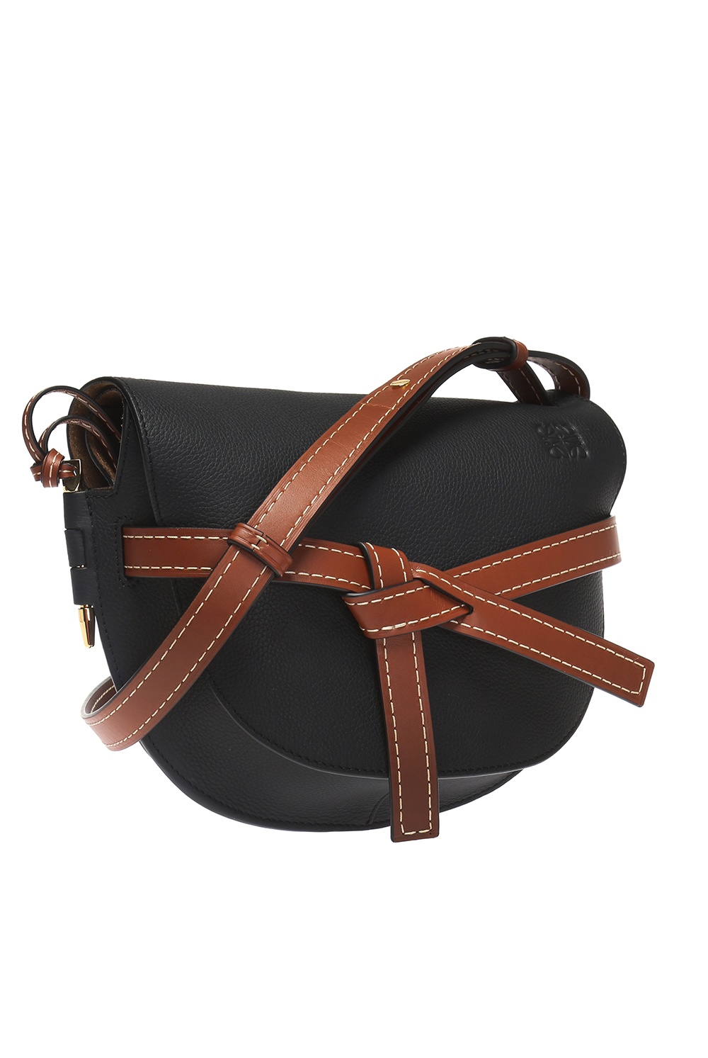 Authenticated Used BagLOEWE Loewe Gate Bucket Shoulder Bag Anagram Jacquard  Leather Beige Black A650Z85X11 