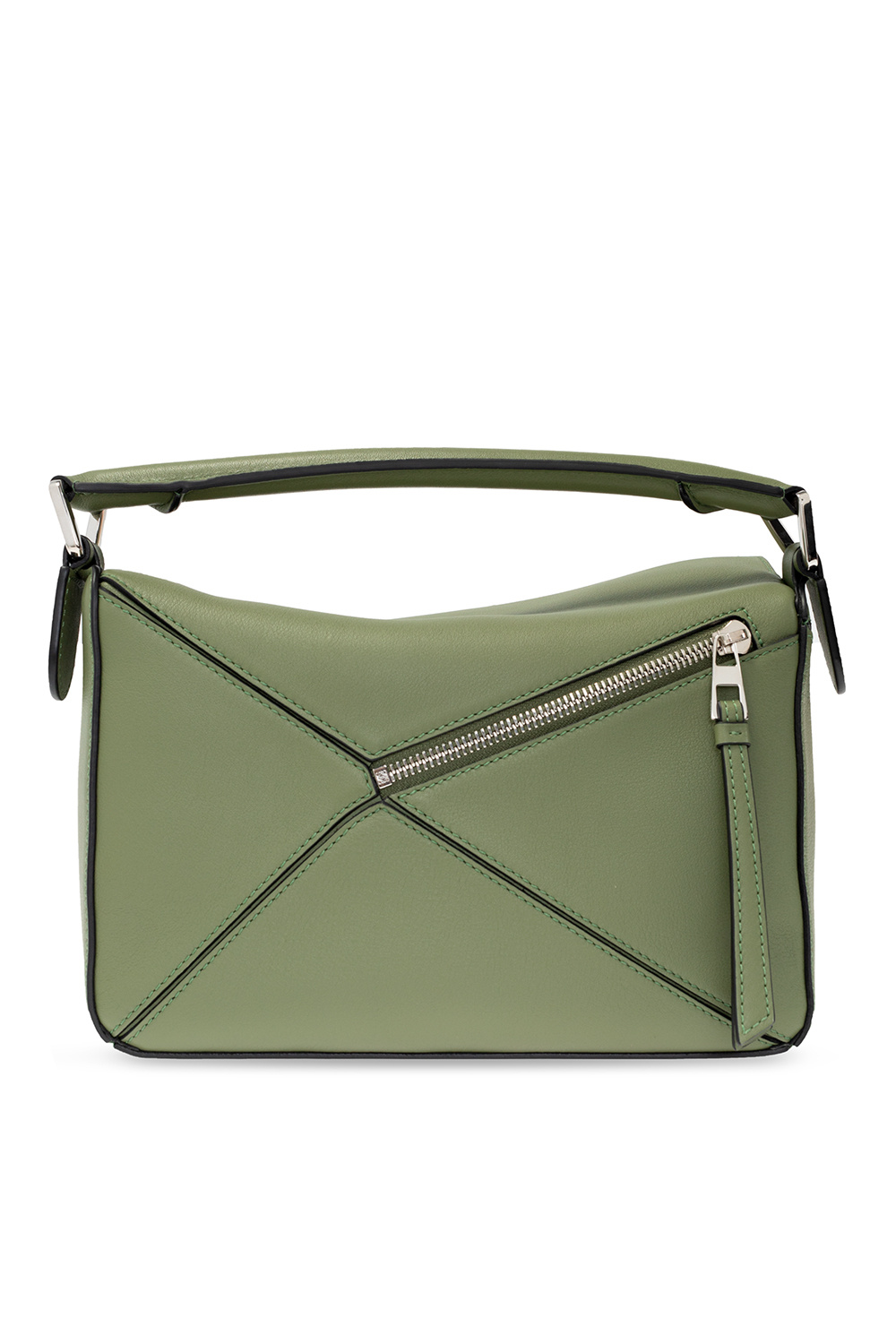 Green Puzzle small leather cross-body bag, LOEWE