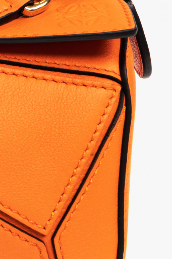 LOEWE Puzzle Mini Leather Shoulder Bag Orange