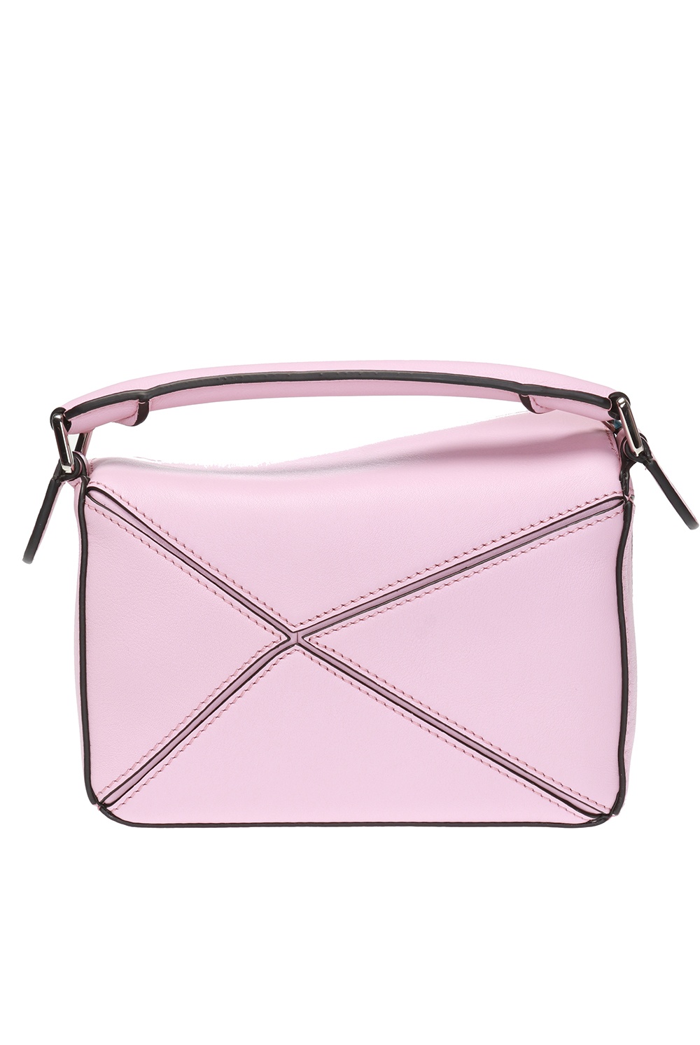 Puzzle Mini Leather Shoulder Bag in Pink - Loewe
