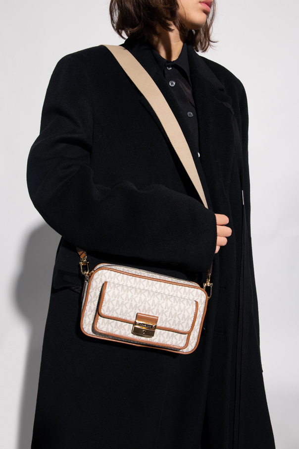 Michael Kors Monogram Bradshaw Women's Shoulder Bag Crossbody Purse, Cream:  : Fashion