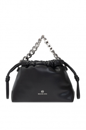 Soho Pebbled Leather Chain Shoulder Bag Black 308982