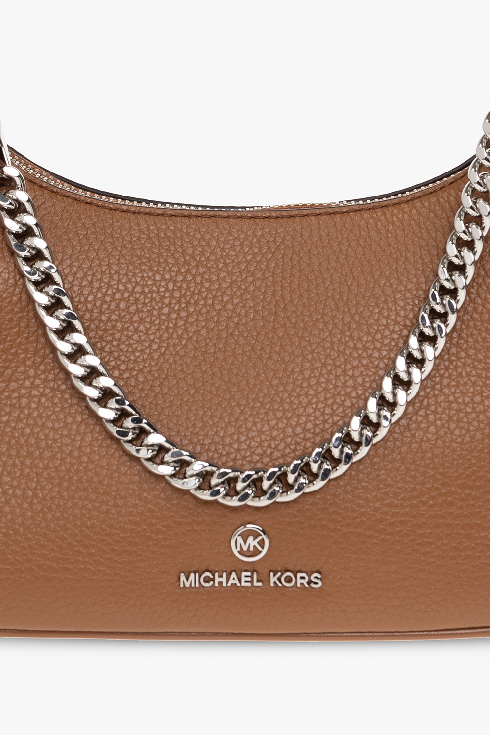 MICHAEL Michael Kors Piper Small Leather Pouchette Bag, Black at