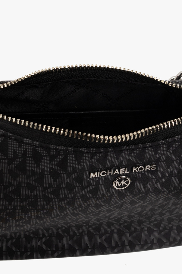 Michael Kors Kids Girls Black Mk Monogram Chain Belt Bag (25cm)