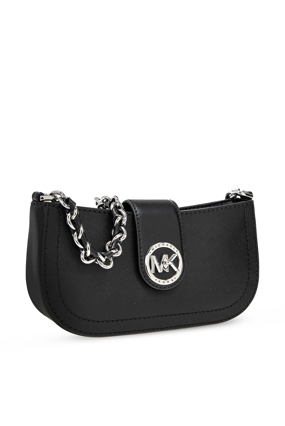 Michael Kors Carmen XS Leather Pouchette Shoulder Bag (Black) 35F2GNMC0L-001