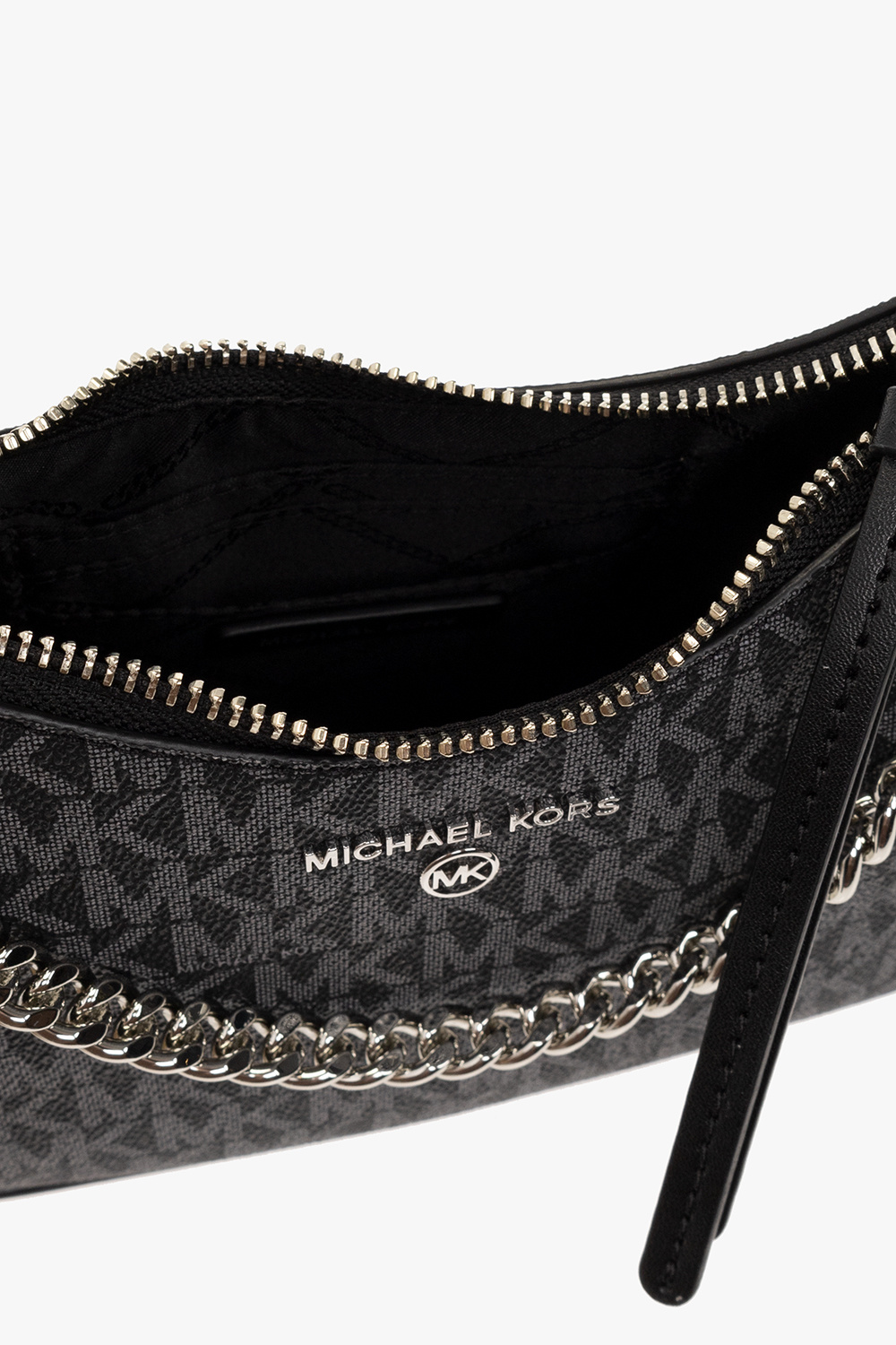 Michael Kors Snakeskin Embossed Leather Studded Chain Strap Mini Crossbody  Bag