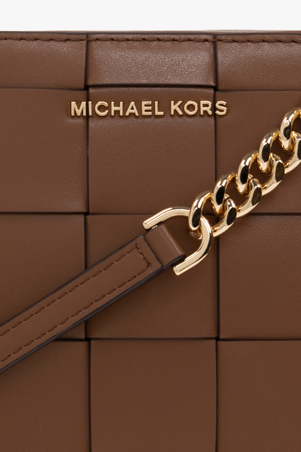 Michael Kors Brown Croc Embossed Leather Medium Ginny Crossbody Bag Michael  Kors