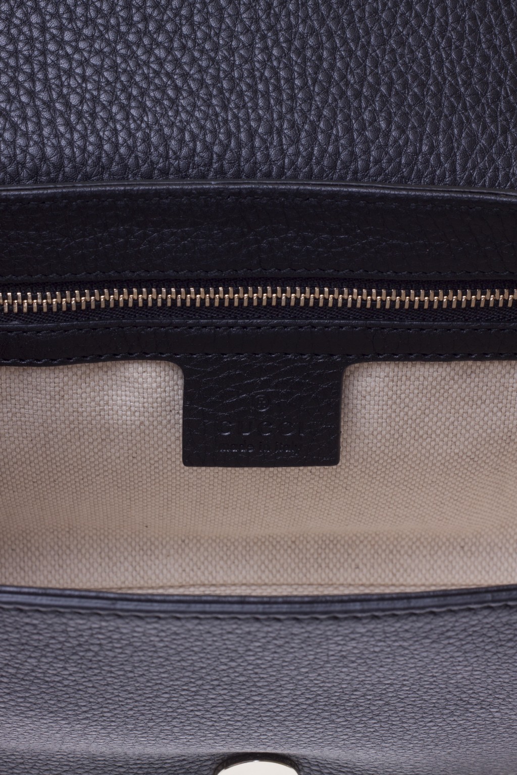 Gucci Pebbled Calfskin Small Soho Top Handle Black Bag