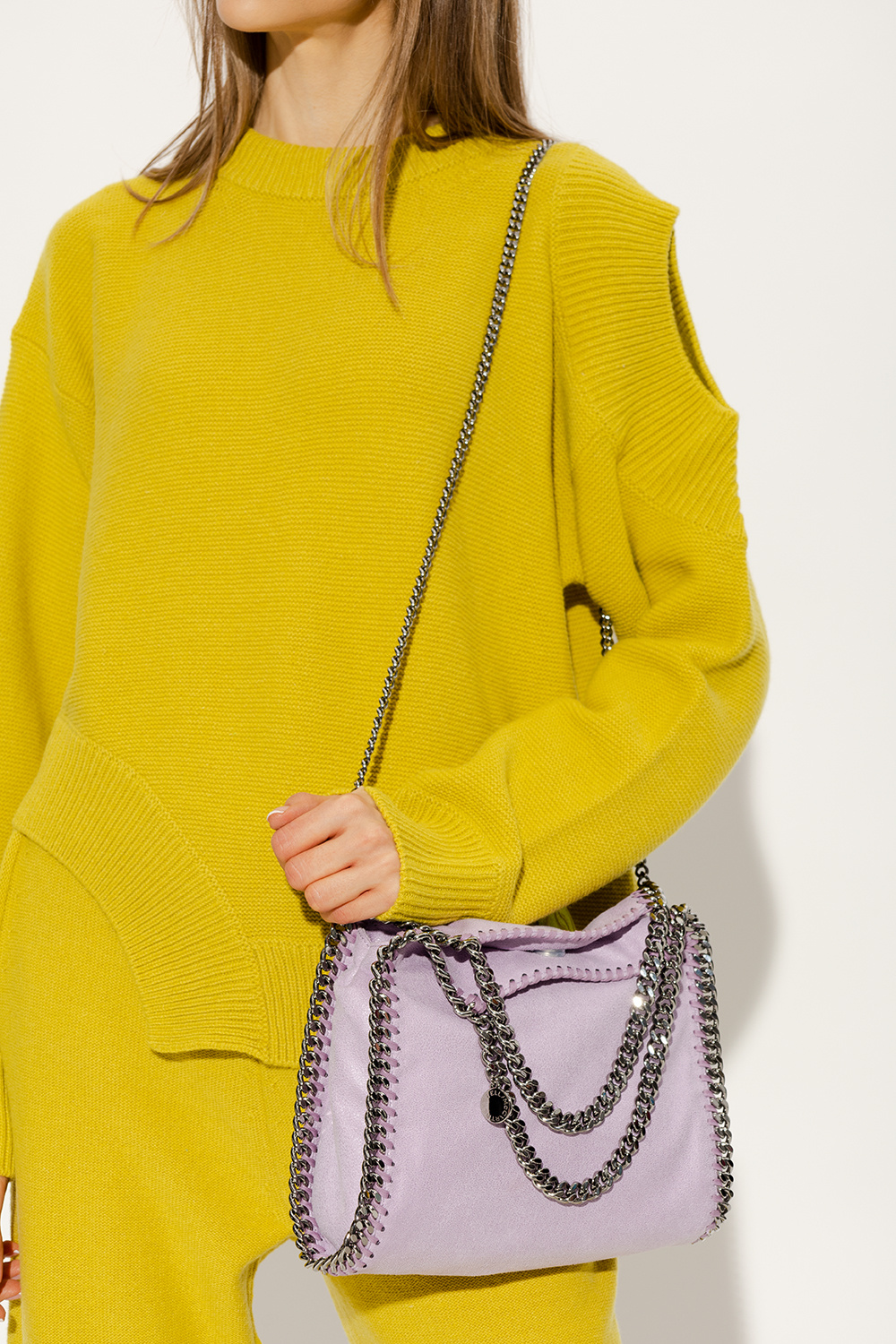 Stella McCartney Women's 'Falabella Zip Mini' Shoulder Bag - Yellow