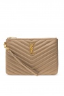 Saint Laurent beige 'Monogram' clutch