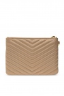 Saint Laurent beige 'Monogram' clutch