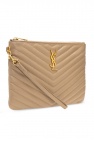 Saint Laurent beige 'Monogram' clutch