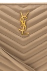 Saint Laurent beige 'Monogram' clutch