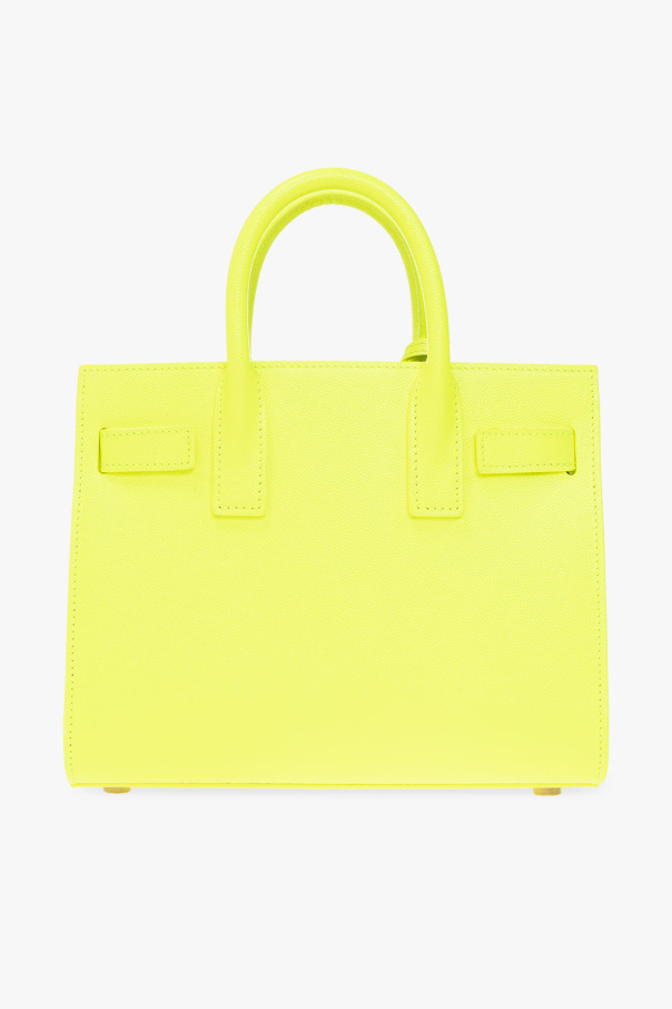 Saint Laurent Sac De Jour Nano Leather Bag In Yellow