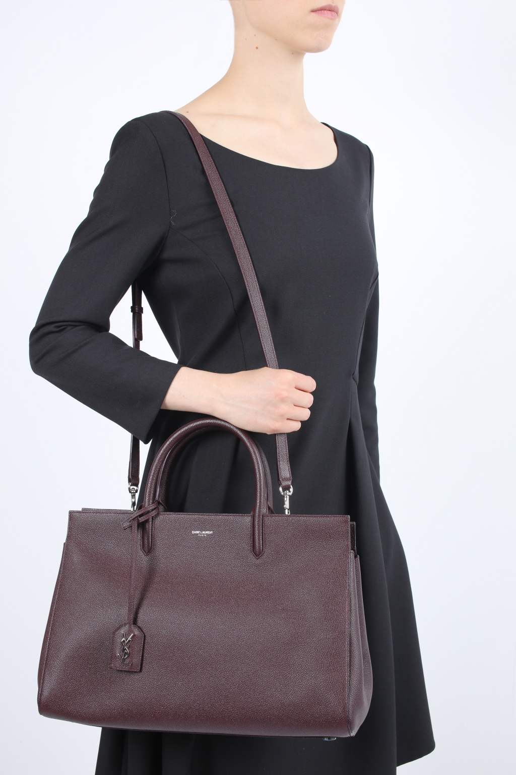 Saint Laurent Cabas Rive Gauche leather handbag For Sale at 1stDibs