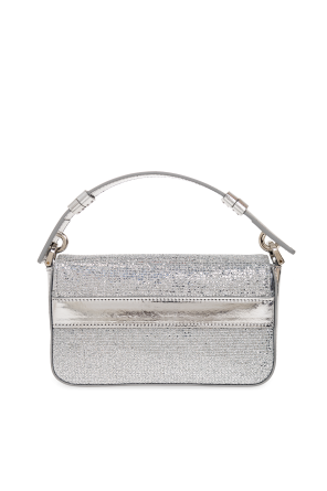 Casadei leather-trim logo shoulder bag