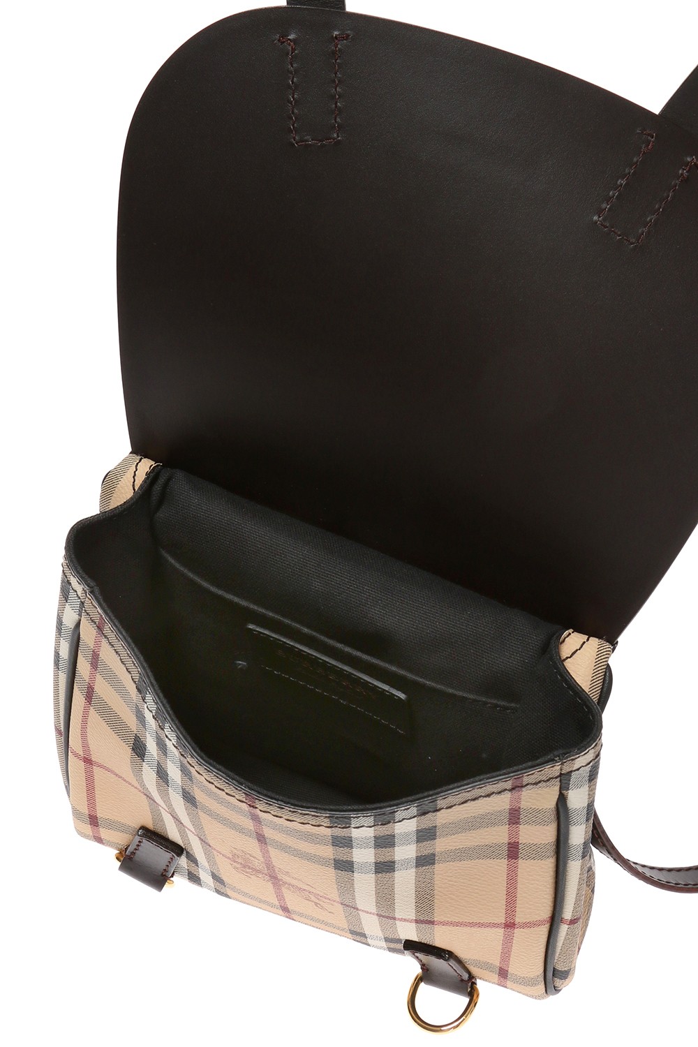 NEW Burberry Bridle Baby Studded Leather Shoulder Bag, Black - J