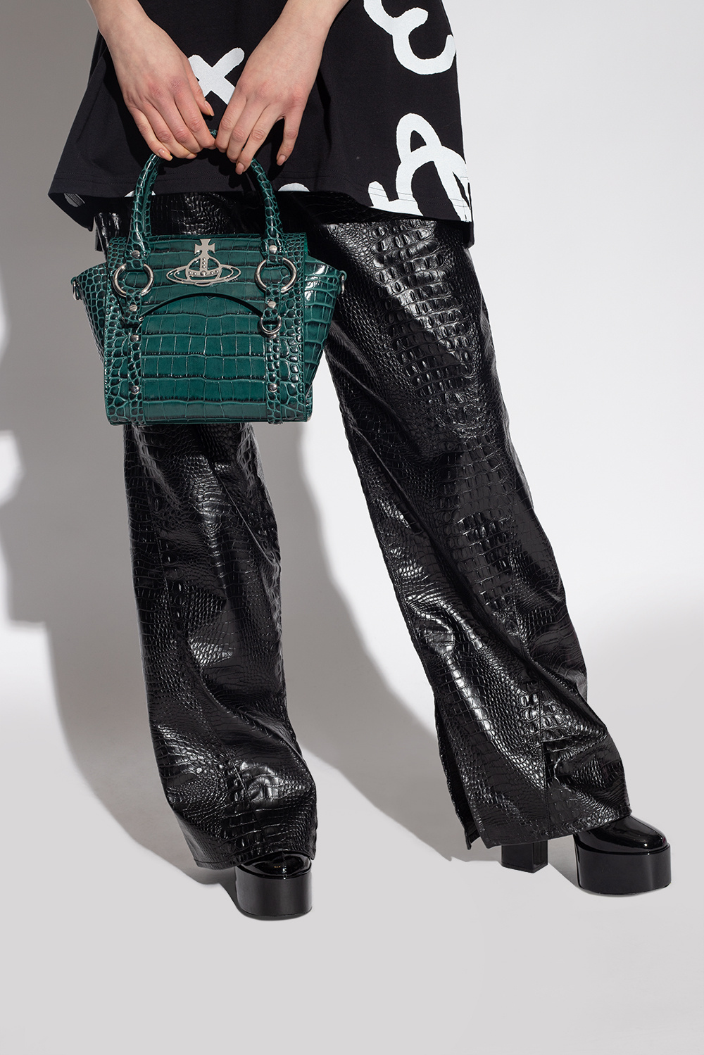 Vivienne Westwood Betty mini chain tote bag - Black