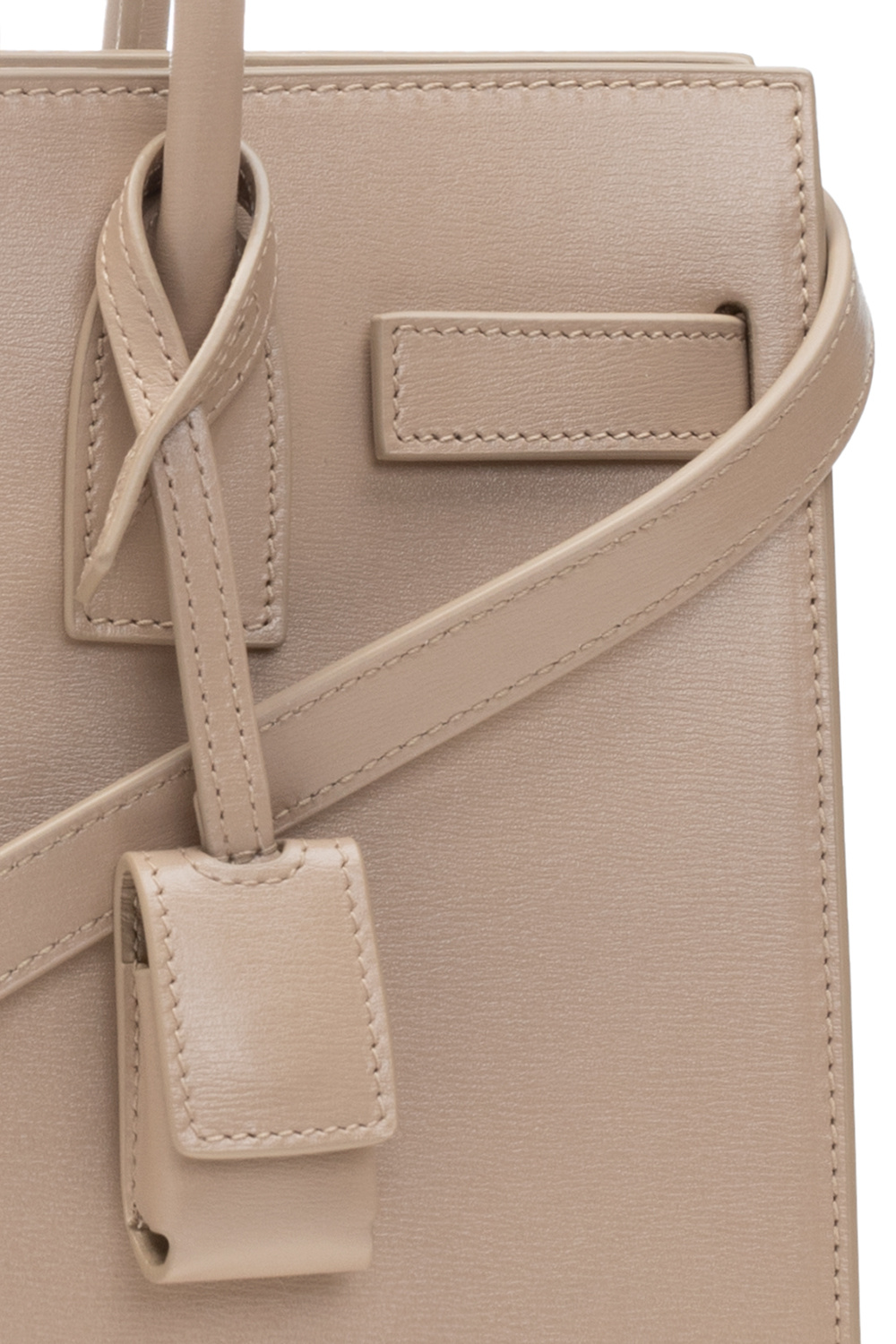 Saint Laurent YSL Dark Brown Wrinkle Leather Shoulder Bag 