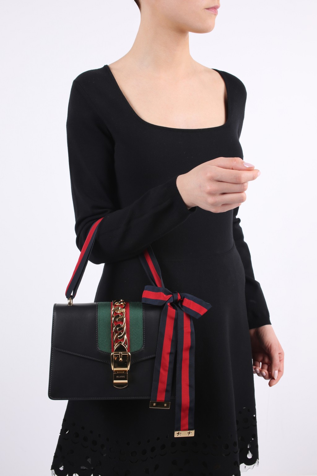 Sylvie' Leather Shoulder Bag Gucci 