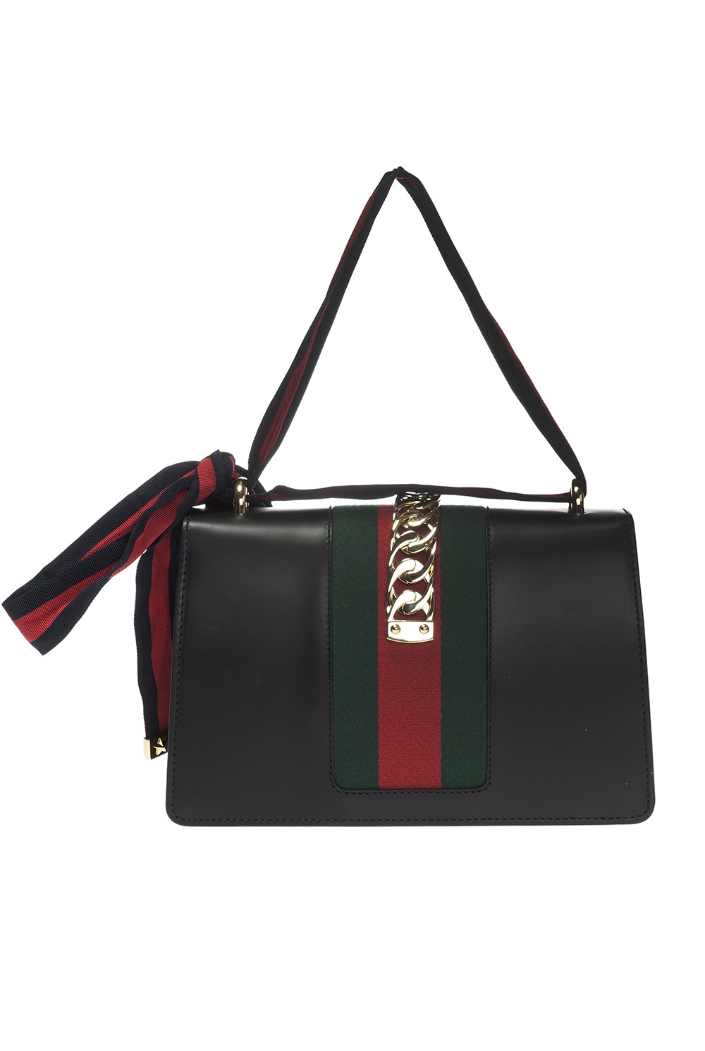 Gucci Black Leather Sylvie Shoulder Bag Gucci