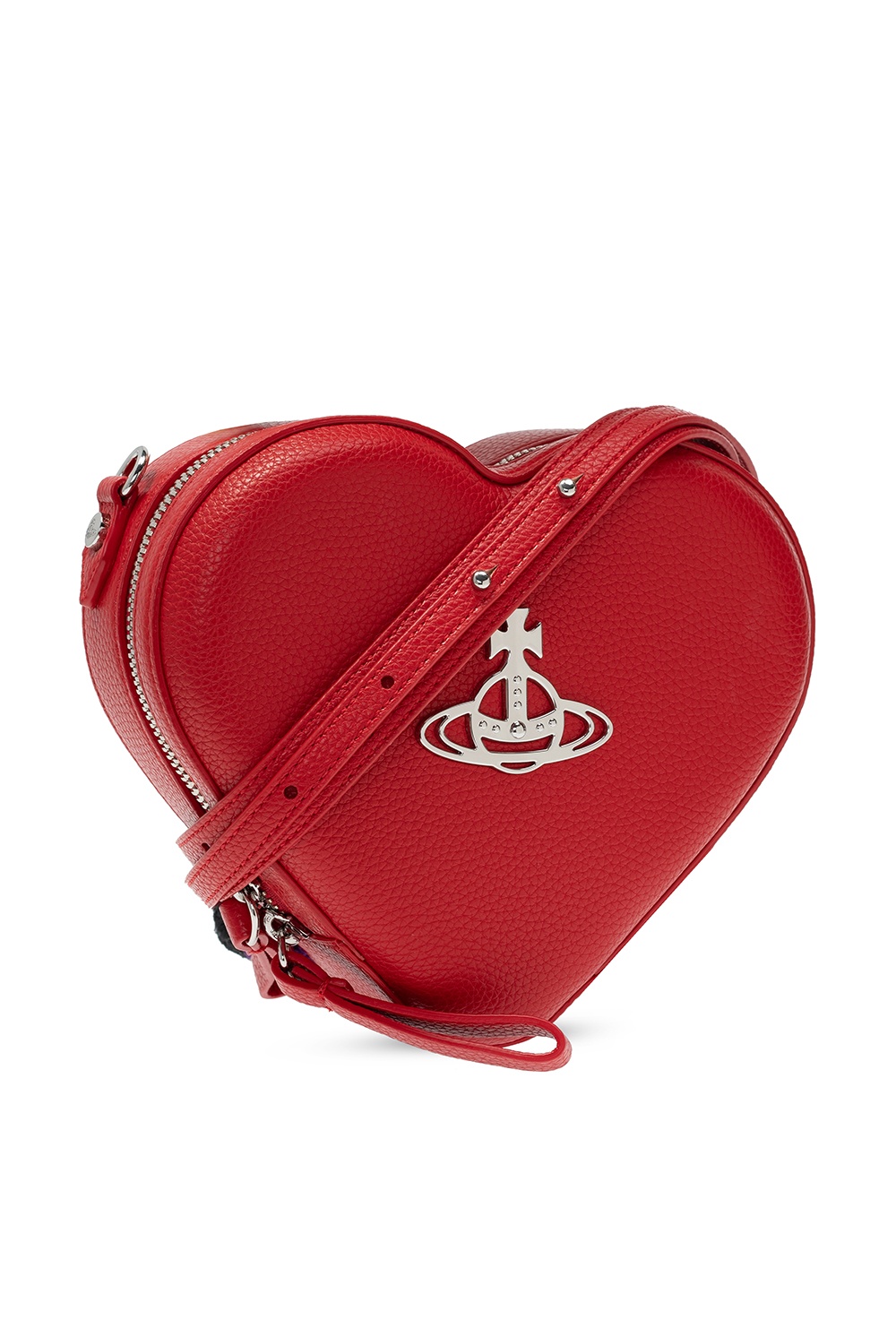 VIVIENNE WESTWOOD LOUISE HEART CROSSBODY BAG RED SILVER PARLOUR X
